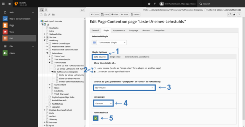Screenshot: Plugin Options / Data Source